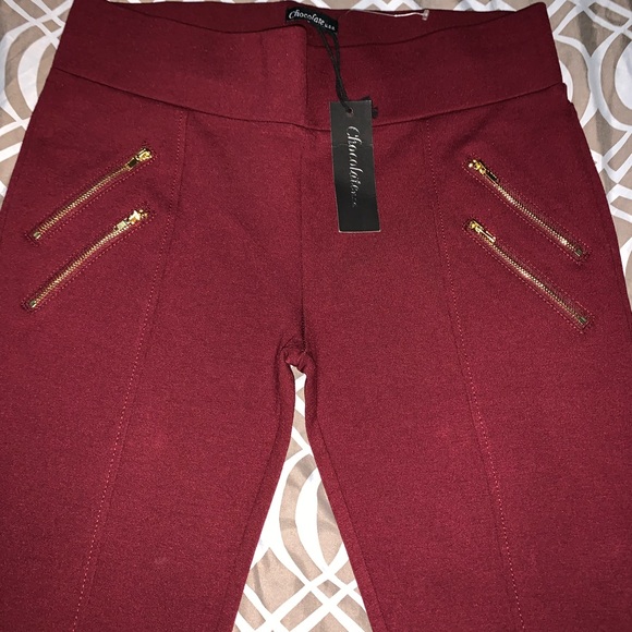 Burgundy pants size large - Picture 1 of 2